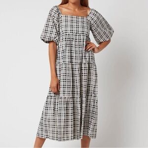 Faithfull the Brand - Kiona Black and White Checkered Dress